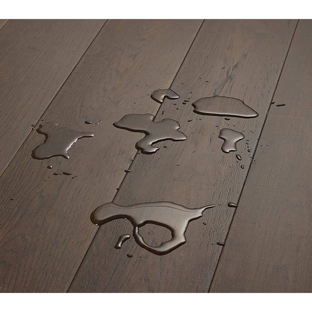 Sure+ Drift Gray Hickory Hickory 1/4 in. T x 6.5 in. W Click Lock Wire Brushed Engineered Hardwood Flooring (21.7 sq.ft./case)