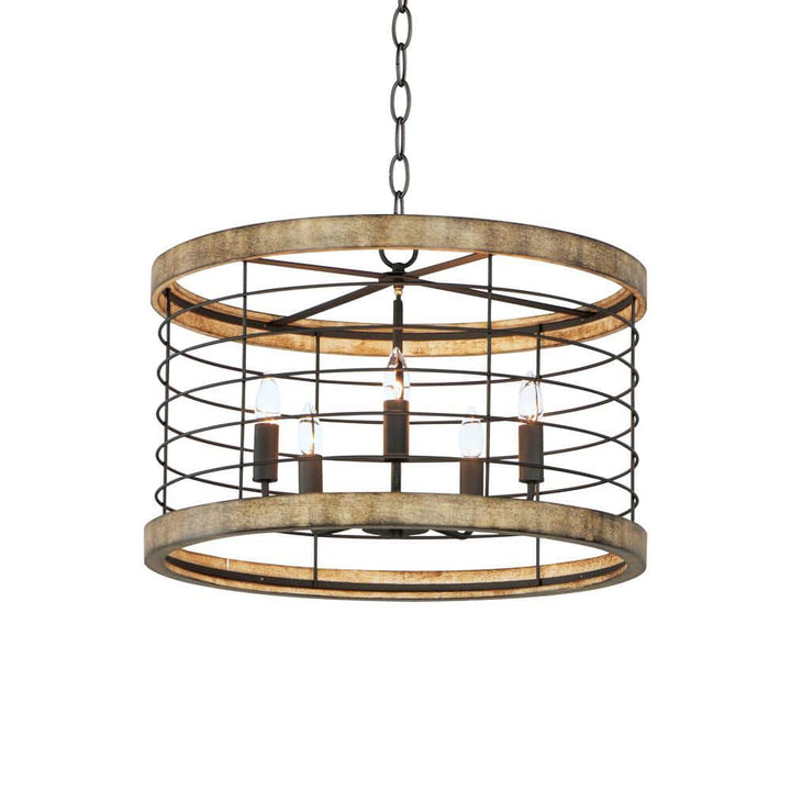Maxim Lighting Homestead 24 in. 5-Light Black Chandelier
