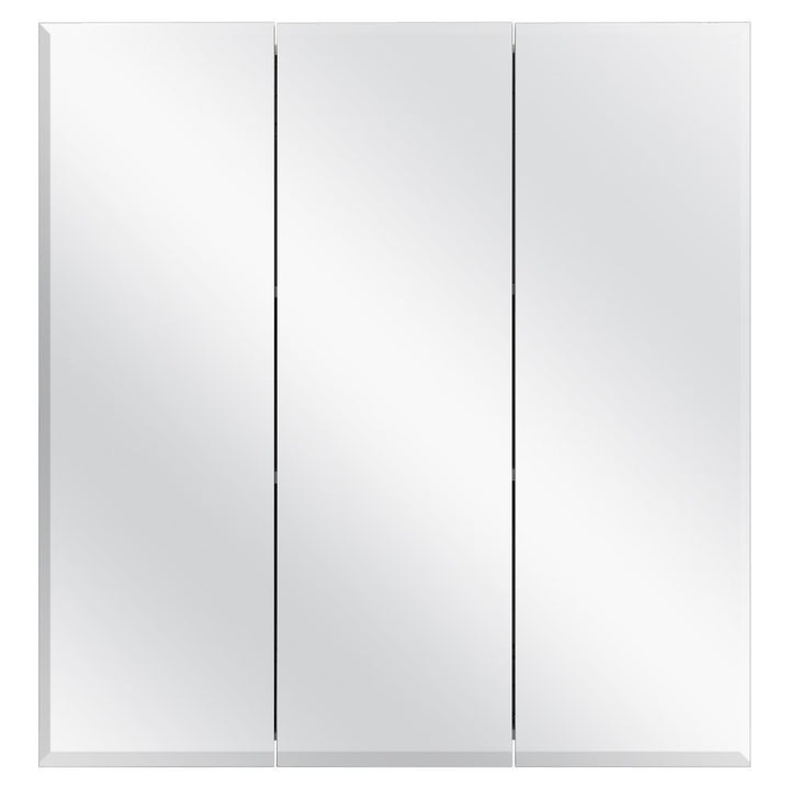 24-3/8 in. W x 25-1/4 in. H Frameless Surface-Mount Tri-View Bathroom Medicine Cabinet - Super Arbor