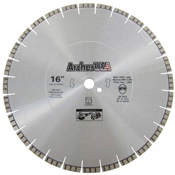 Archer USA 16 in. Diamond Blade for Concrete Cutting