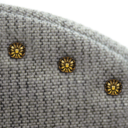 Hillman No. 64 Antique Brass Furniture Nails, Daisy Oxford Head, 25 Pack