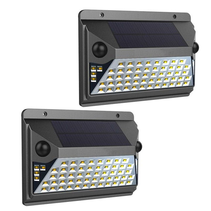 Westinghouse 12-Watt Equivalent Integrated LED Black Dual Motion Sensor Solar Wall Pack Light, 1000L (2-Pack)