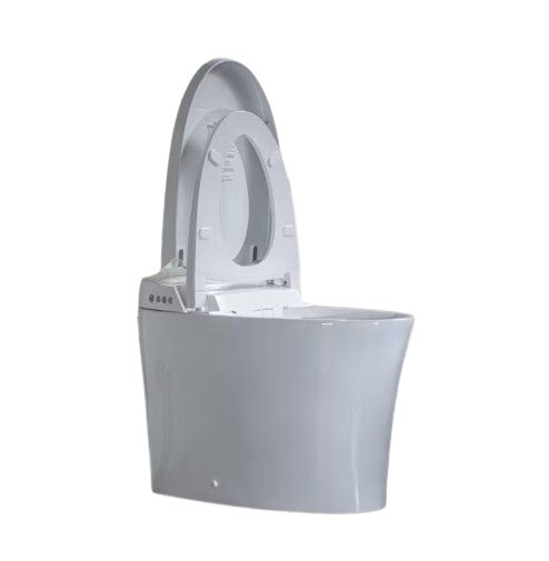 WOODBRIDGE Victoria Intelligent Chair-Height 1.0/1.6 GPF Elongated Toilet in White with Auto Flush & Foot Sensor