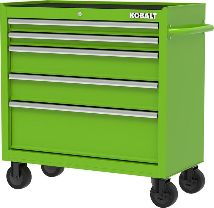 Kobalt 36-in W x 38-in H 5-Drawer Steel Rolling Tool Cabinet (Green)