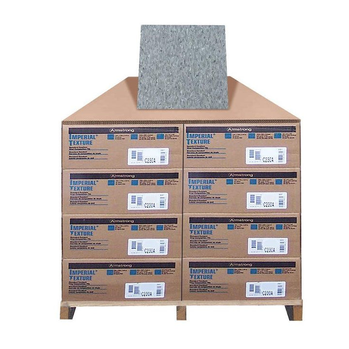 Armstrong Standard Excelon Imperial Texture VCT, Blue Gray, 12 in. x 12 in. x 1/8 in. Vinyl Composition Tile – 1080 sq. ft. Pallet