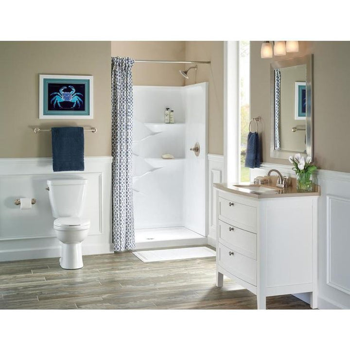 Delta Windemere Brushed Nickel 2-handle 4-in Centerset WaterSense Bathroom Sink Faucet with Drain