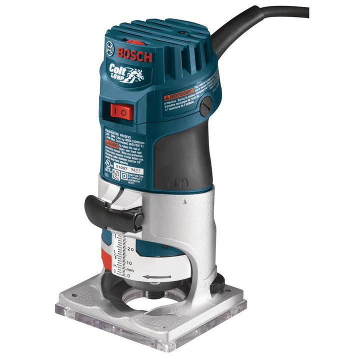 5.6 Amp 1.0 HP 120-Volt Variable-Speed Fixed Base Corded Palm Router - Super Arbor