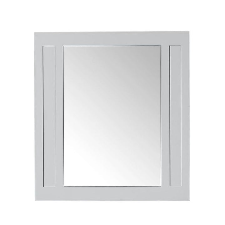 33 in. W x 36 in. H Framed Rectangular Bathroom Vanity Mirror in Dove Grey