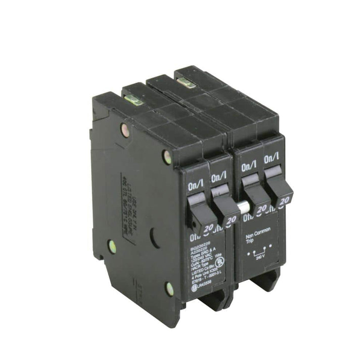 Eaton BR 2-20 Amp 2 Pole BQ (Independent Trip) Quad Circuit Breaker