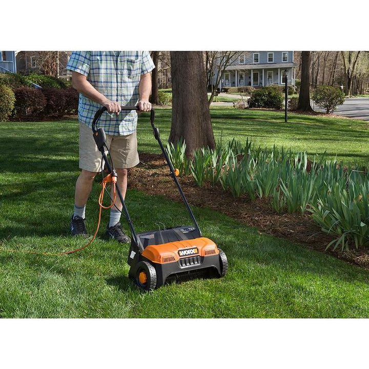 Worx 14 in. 12 Amp Corded Electric Cultivator/Dethatcher with Bag
