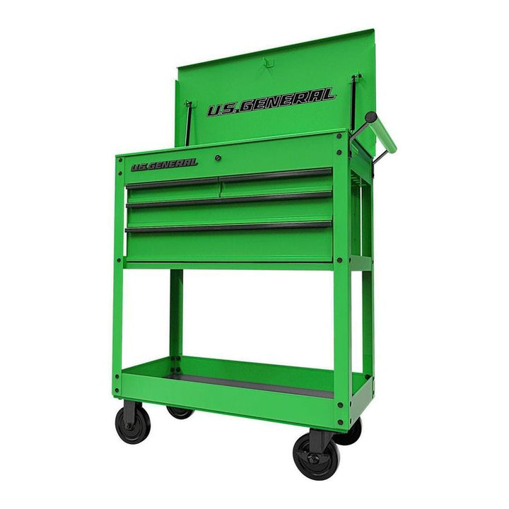 30 in. 4 Drawer Green Tech Cart