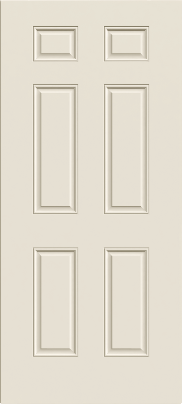 JELD-WEN 36 in. x 80 in. 6-Panel Primed Steel Prehung Left-Hand Inswing Front Door