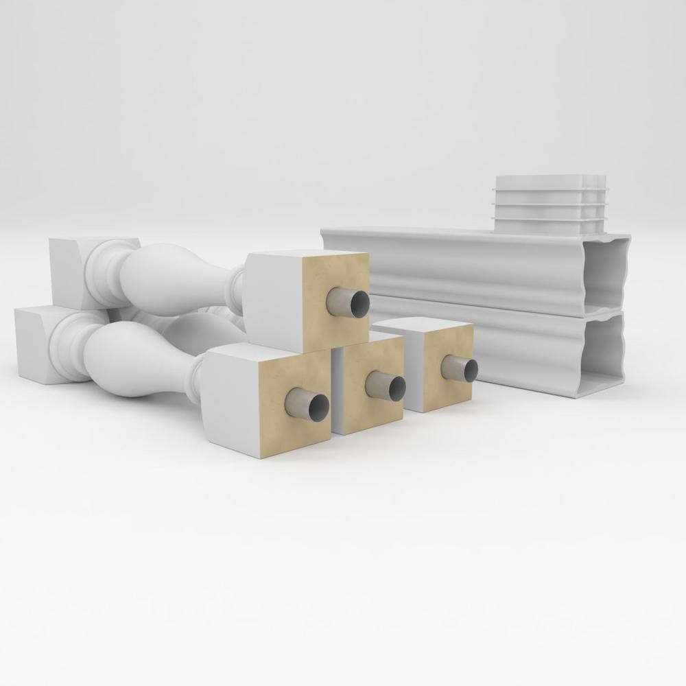 Ekena Millwork Fiberthane Legacy Balustrade 24 in. L x 42 in. H Fiberglass Railing Kit