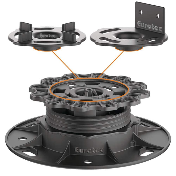 Eurotec Deck Support Plastic Adjustable Pedestal PRO S (10-Pieces/Box)