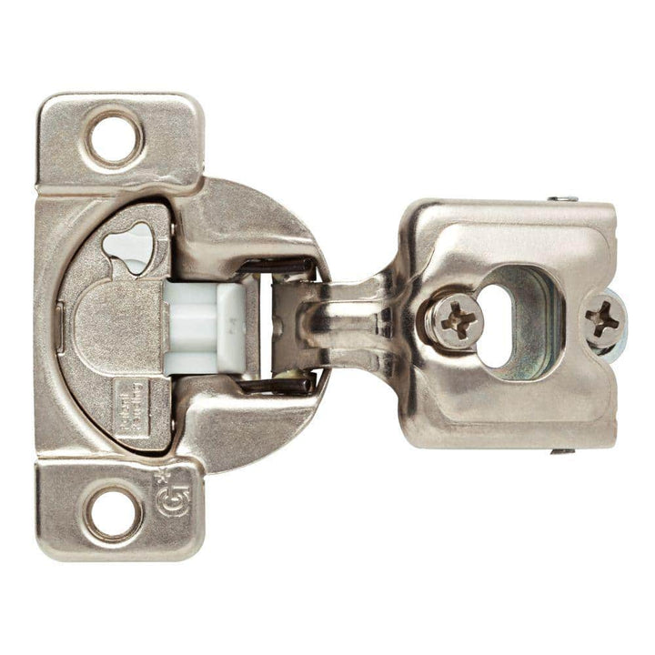 Everbilt 35 mm 110-Degree 3/4 in. Overlay Soft-Close Face Frame Cabinet Hinges, Satin Nickel (1 Pair)
