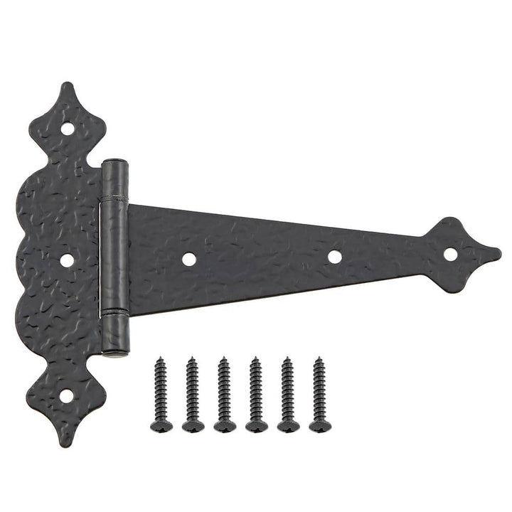 Everbilt 8 in. Black Decorative Gate Tee Hinge