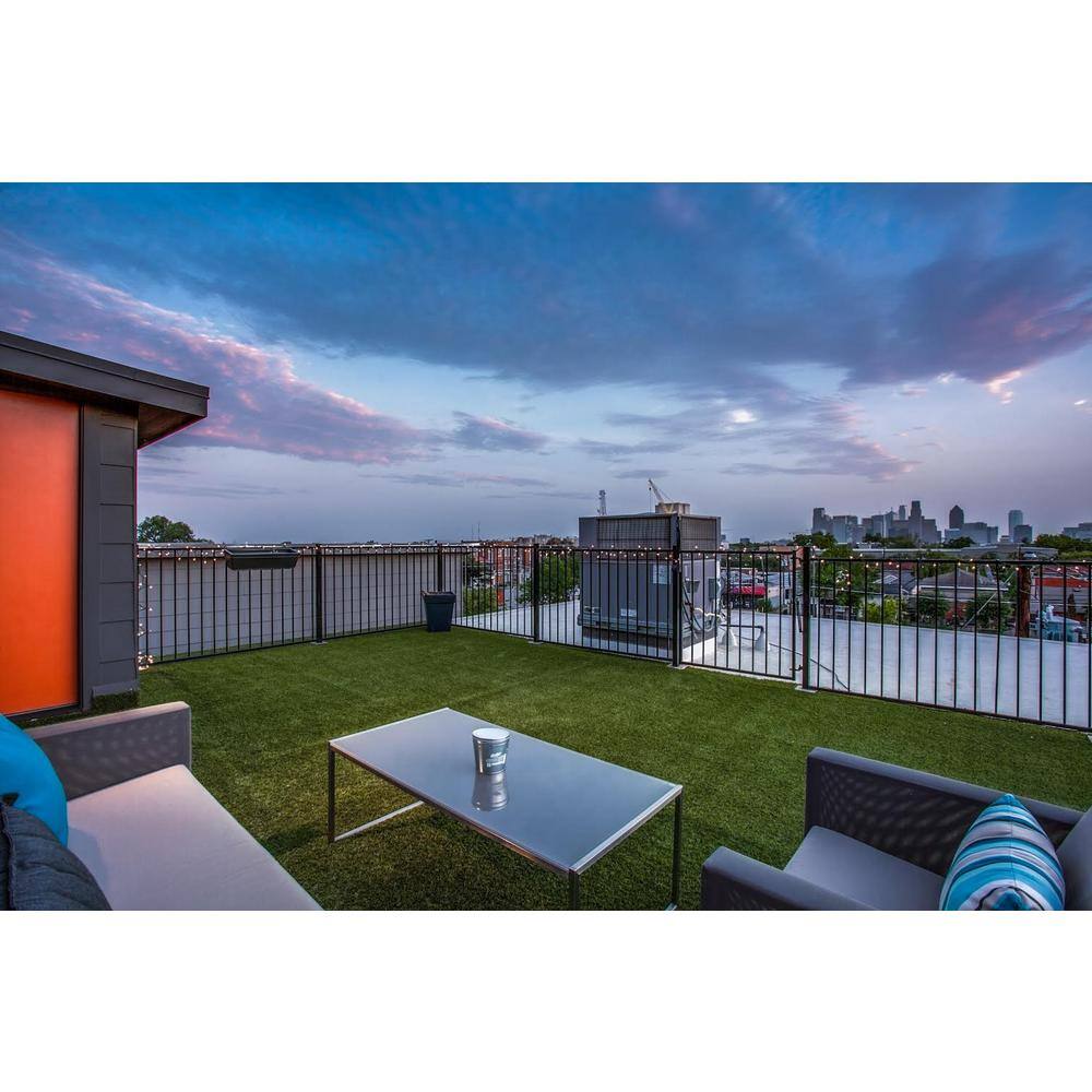 MI Eternally Turf 1 ft. x 1 ft. Interlocking Loose Lay PVC Deck Tiles in Evergreen Grass (10 Tiles Per Case)