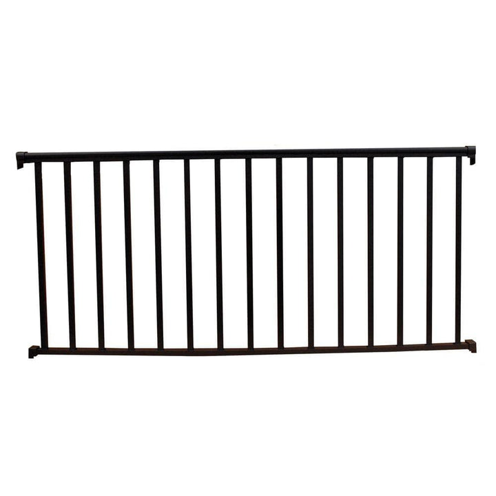 EZ Handrail 8 ft. x 42 in. Textured Black Aluminum Baluster Railing Kit