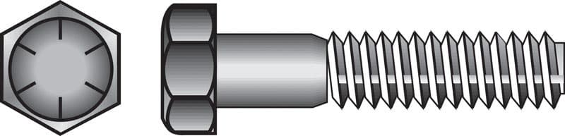 Hillman 5/8 in. D x 4-1/2 in. L Heat Treated Steel Hex Head Cap Screw, Grade 8, 25-Pack