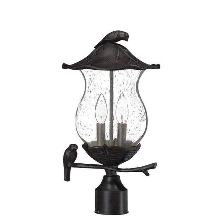 Avian 2-Light Black Coral Outdoor Post Light Fixture