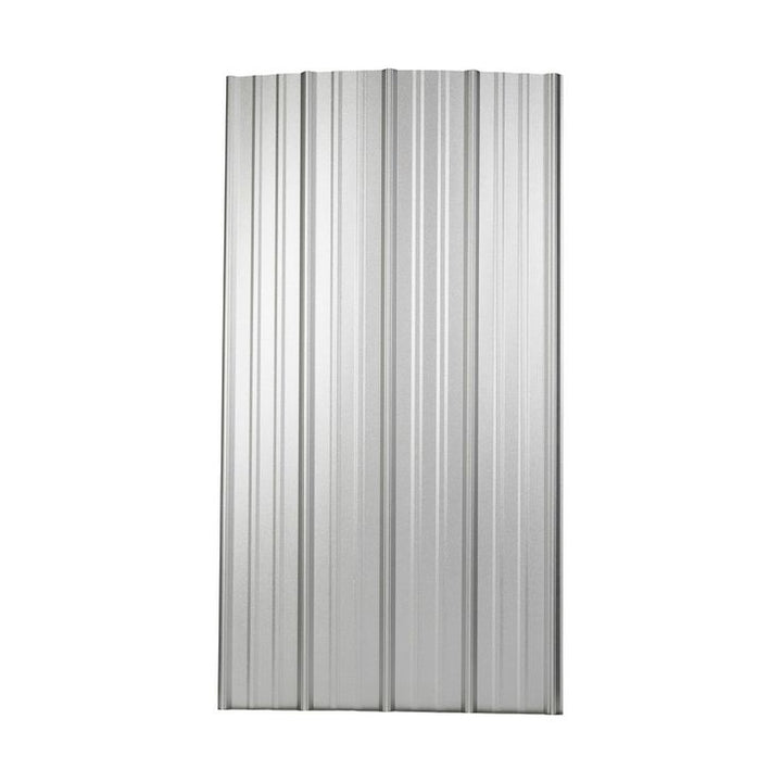 Metal Sales 3-ft x 8-ft Ribbed Silver Steel Roof Panel