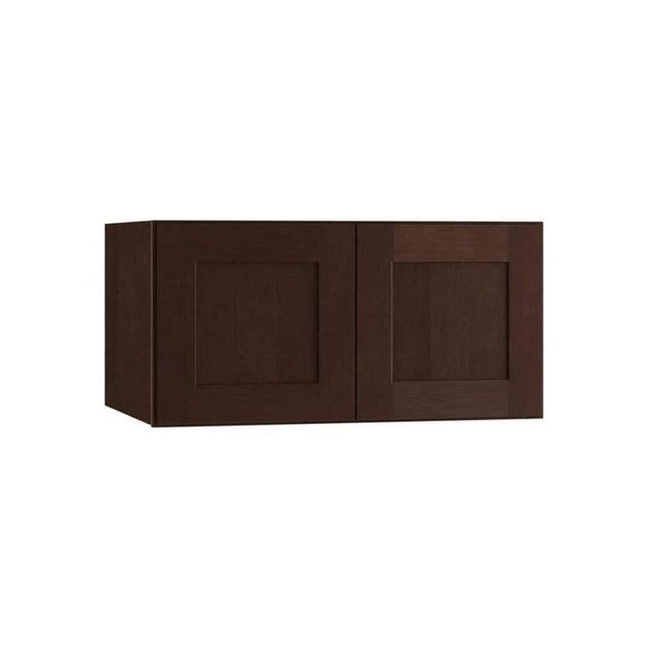 Home Decorators Collection Newport 33 in. W x 24 in. D x 12 in. H Assembled Plywood Wall Bridge Kitchen Cabinet in Manganite with Soft Close