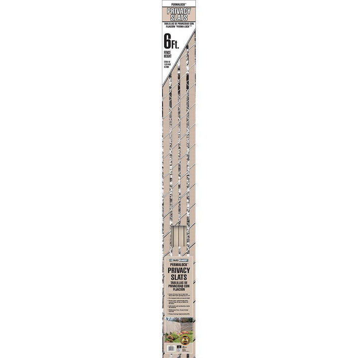 6 ft. H x 10 ft. W Beige Perma-Lock Double Wall Vinyl Fence Privacy Slat - Super Arbor