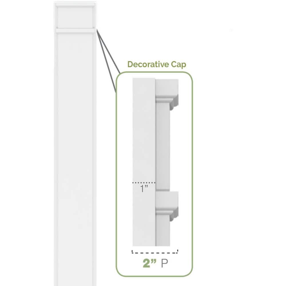 Ekena Millwork 2 in. D x 12 in. W x 48 in. L Primed Polyurethane Pilaster 1-Pack