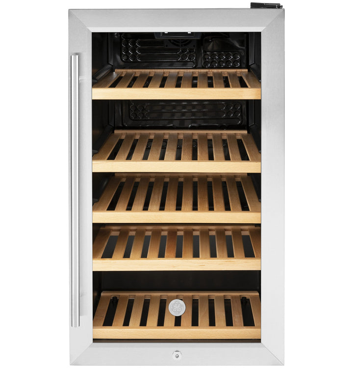 GE 31-Can Capacity (4.1-cu ft) Residential Stainless Steel Built-In/Freestanding Beverage Center, 33" H x 19" W x 22.5" D