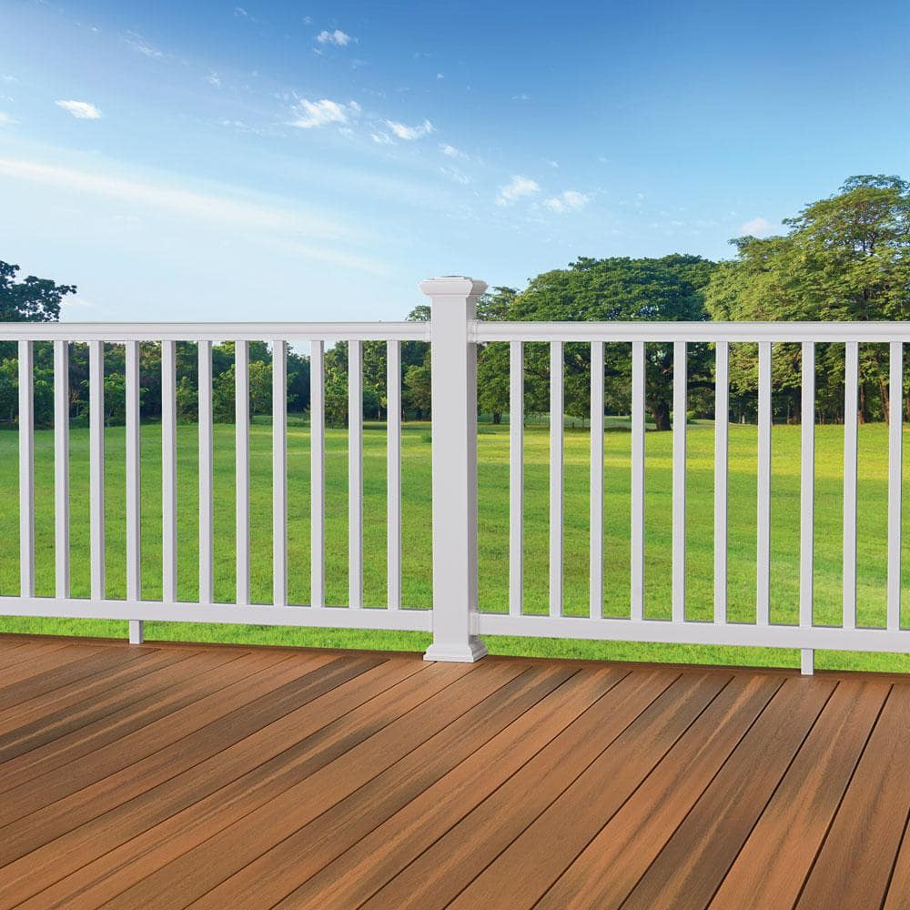 Fiberon ArmorGuard Deluxe 70 in. White Composite Rail Kit
