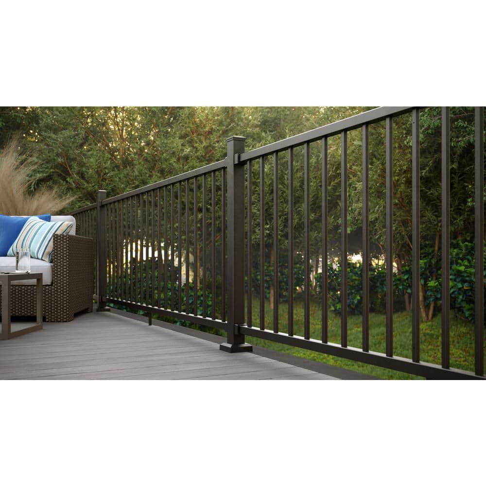 FORTRESS Inspire Railing Angle Aluminum Black Sand Brackets (Box of 4)