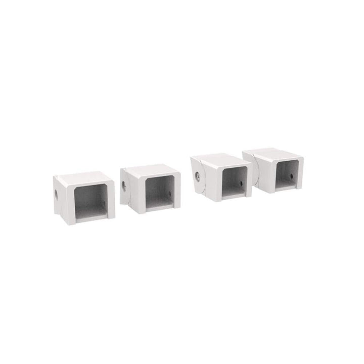 FORTRESS Al13 Home Rail 1 in. W x 1 in. H Matte White Low Profile Stair Bracket (Bag Of 4)