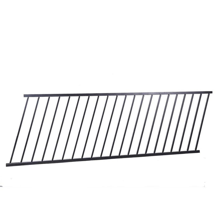 FORTRESS Al13 Home Traditional Railing 40 in. H x 8 ft. W Black Sand Aluminum Adjustable Stair Railing Panel