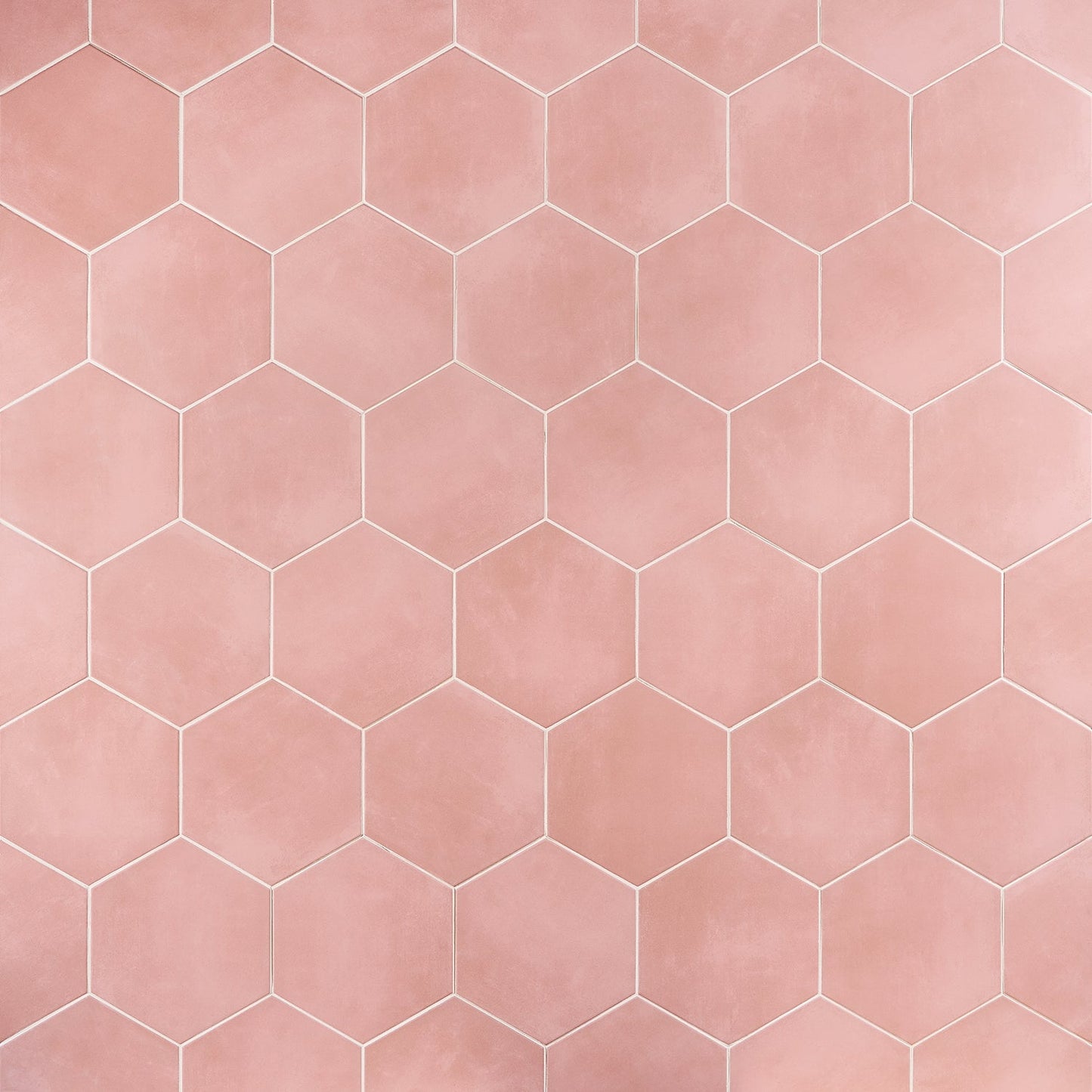 HexArt Rose Pink 8" Hexagon Matte Porcelain Tile - Lux Tile