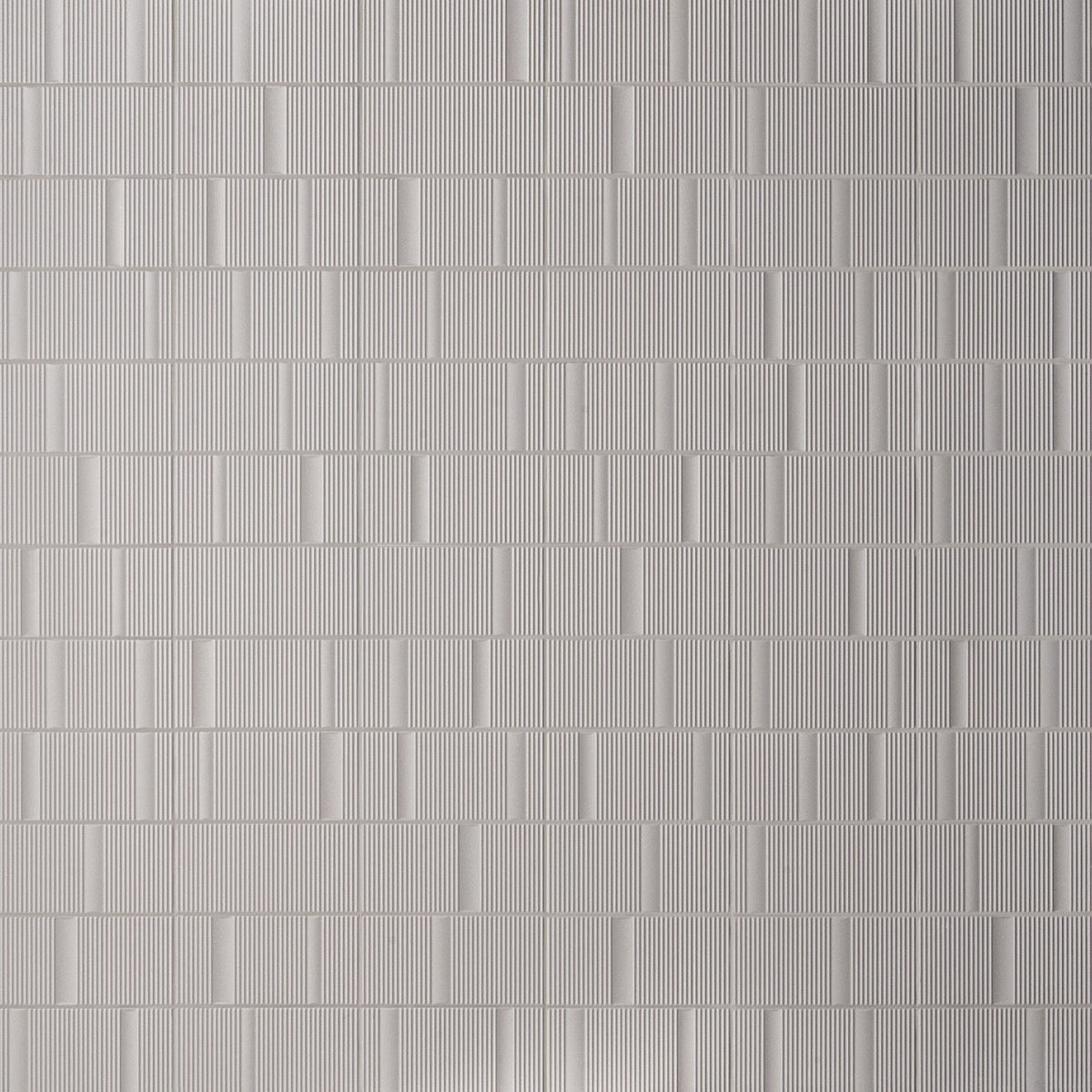 Division Silver 8x16 Fluted Matte Ceramic Wall Tile by Lux Tile
