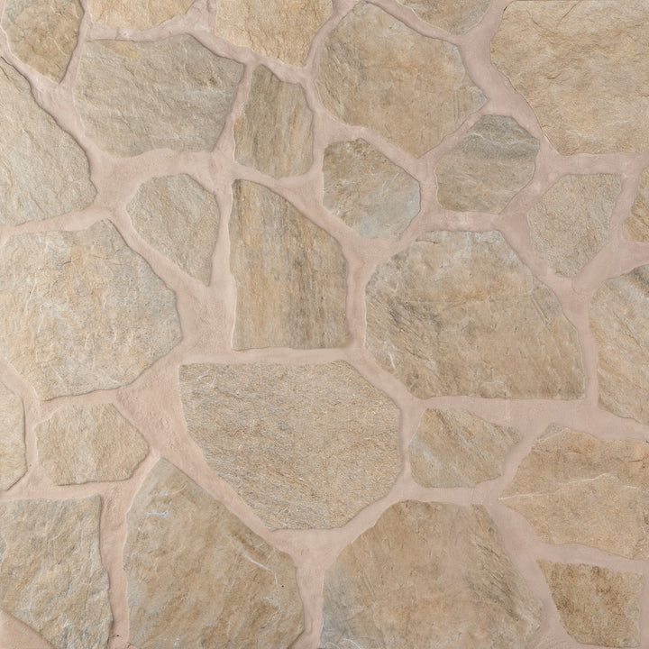 Pathstone Taupe Textured Matte Porcelain Flagstone Tile - Lux Tile