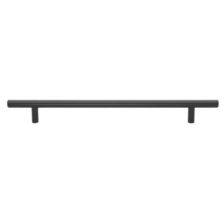 GlideRite 9 in. Matte Black Solid Steel Cabinet Handle Bar Pulls, 10-Pack