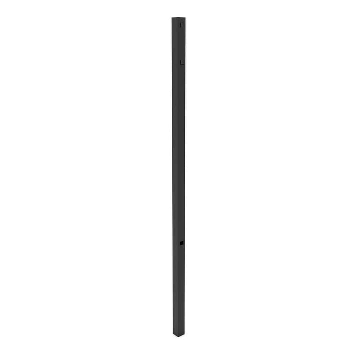 FORTRESS Athens 6 ft. H x 2 in. W Gloss Black Aluminum Flat Top Design Fence Line Post