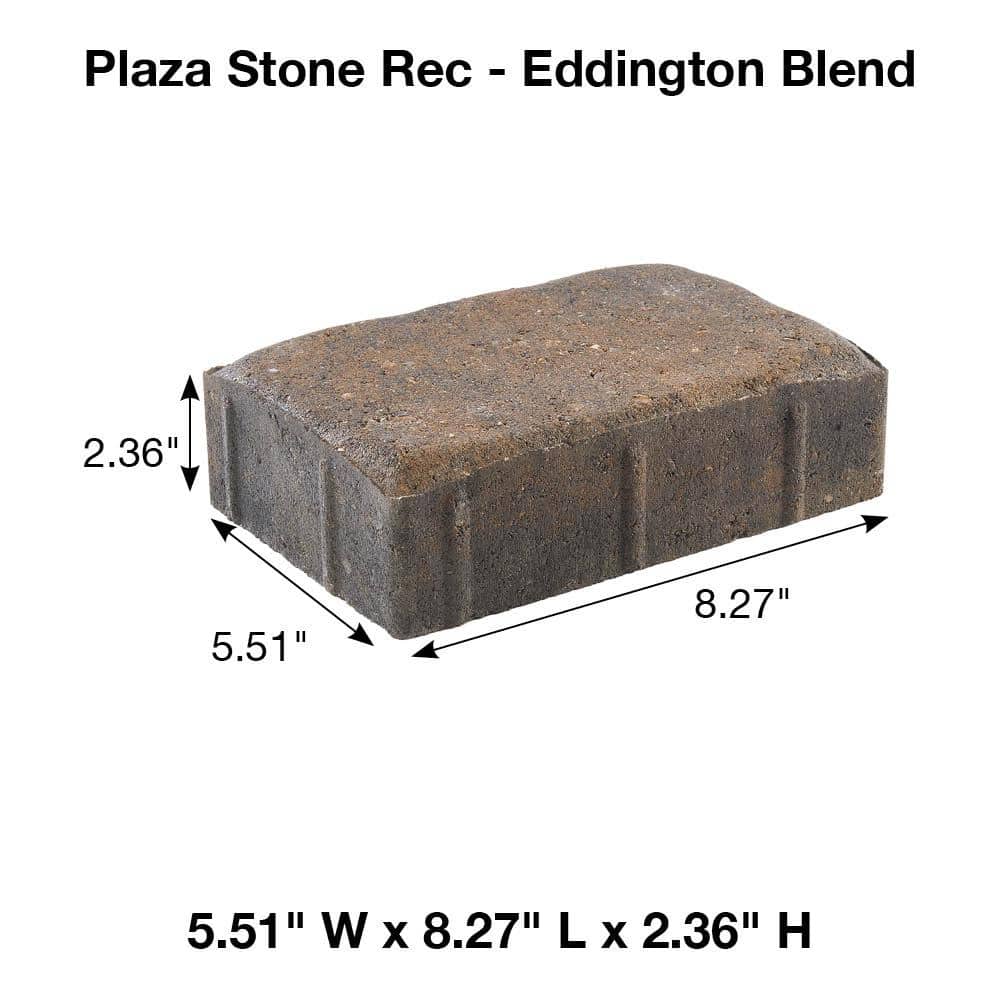 Pavestone Plaza 8.27 in. L x 5.51 in. W x 2.36 in. H Rectangle Granite Blend Concrete Paver (300-Pieces/95 sq. ft./Pallet)
