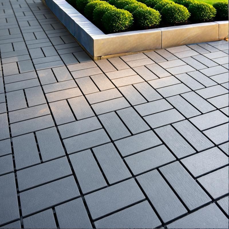 Afoxsos 1 ft. x 1 ft. Gray Interlocking Deck Tiles for Poolside, Balcony, Plastic, Backyard Waterproof, All-Weather (44-Pack)