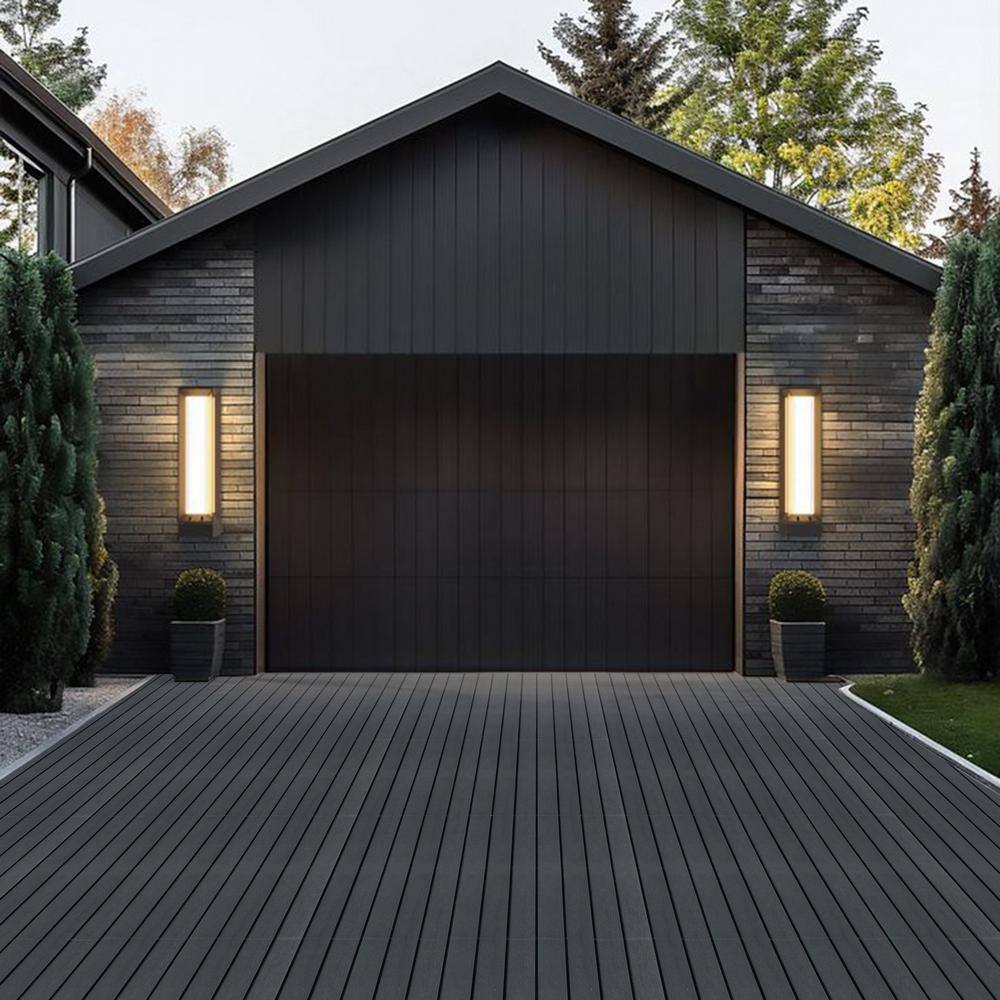 Amucolo 12 in. x 12 in. Waterproof Plastic Interlocking Deck Tiles in Gray for Poolside Balcony Backyard (Set of 44 Tiles)