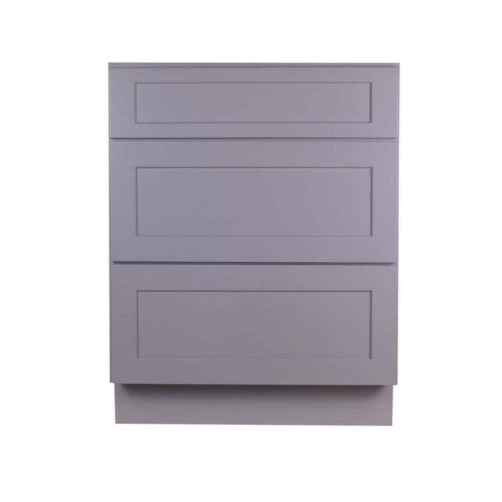 Bremen Cabinetry Bremen 18 in. W x 24 in. D x 34.5 in. H Gray Plywood Assembled Drawer Base Kitchen Cabinet with Soft Close