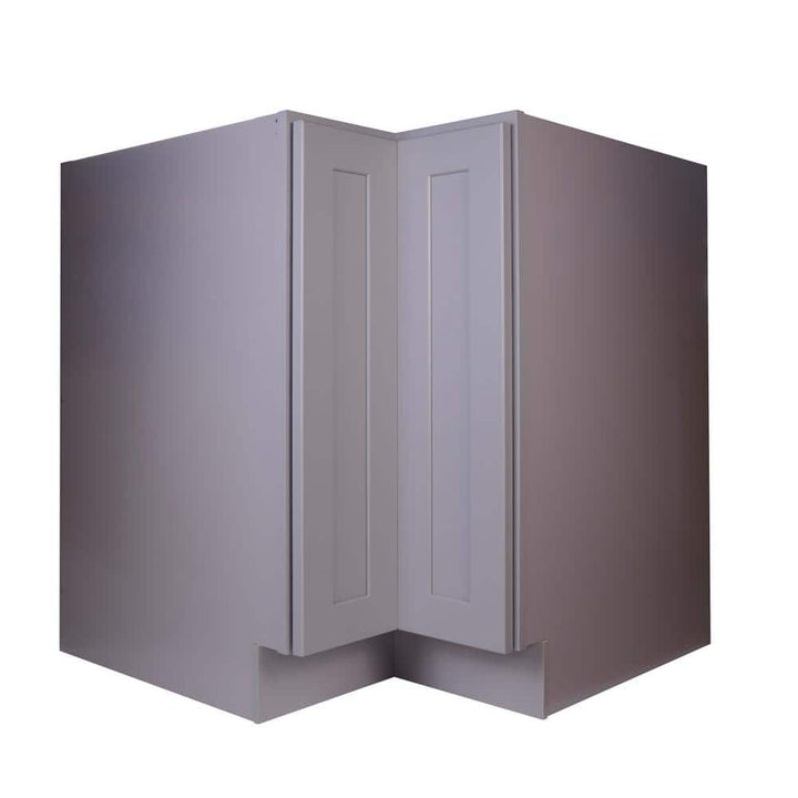 Bremen Cabinetry Bremen 36-in. W x 24-in. D x 34.5-in. H Gray Plywood Assembled Lazy Susan Base Kitchen Cabinet with Soft Close