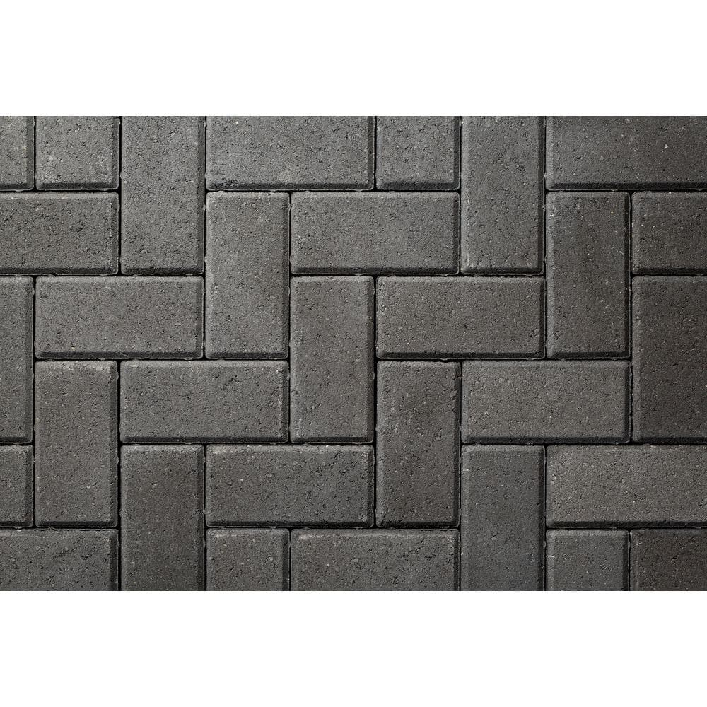 Oldcastle Paper Sample Only: 8 in. x 4 in. x 2.25 in. Gray Charcoal Concrete Paver Sample Board (1-Piece)