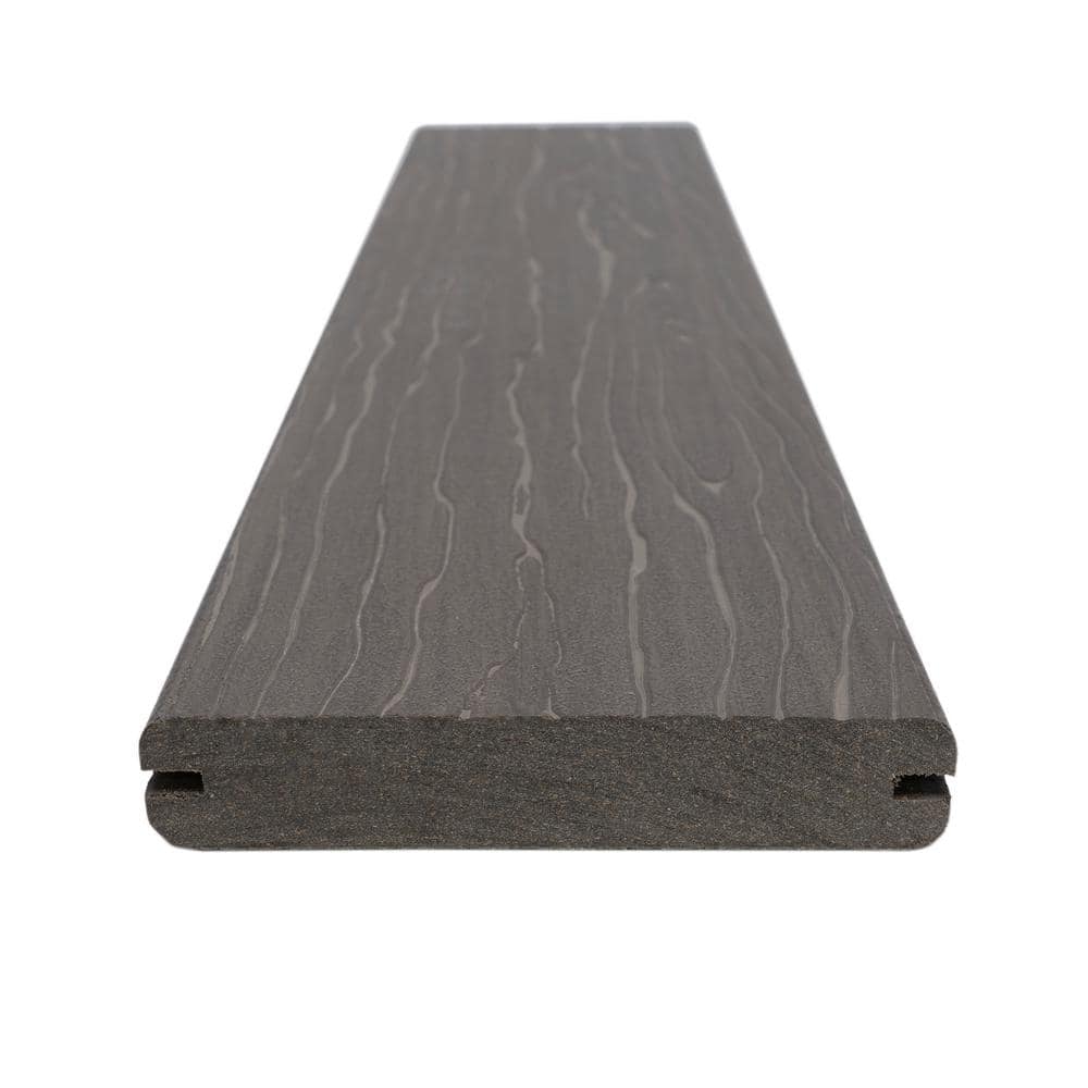 MoistureShield Vision CoolDeck Cathedral Stone 1 in. x 5.4 in. x 16 ft. Grooved Capped Composite Decking 10-Piece H-Pack