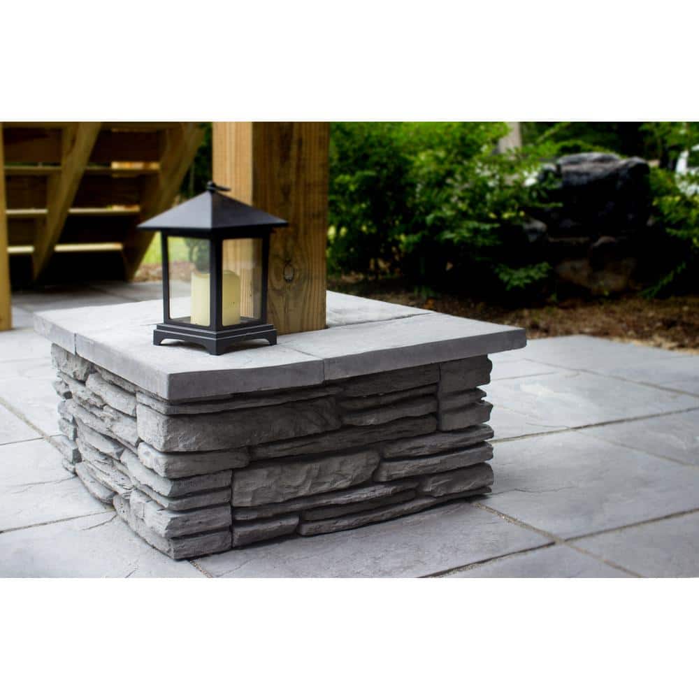 Nantucket Pavers Patio-on-a-Pallet 18 in. x 18 in. Concrete Gray Traditional Yorkstone Paver (64 Pieces/144 Sq Ft)