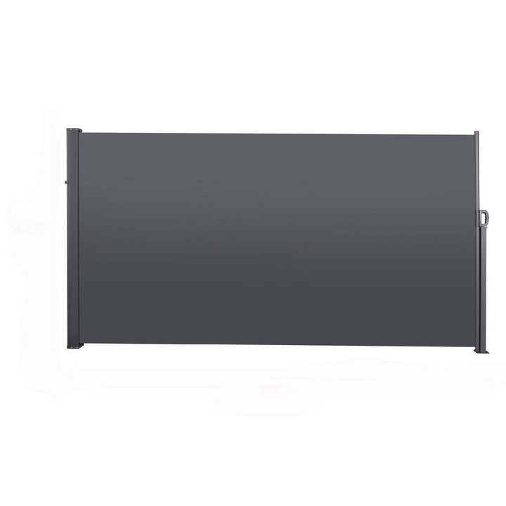 Zeus & Ruta 118.1 in. W x 63 in. H Patio Retractable Folding Side Awning Screen Privacy Divider