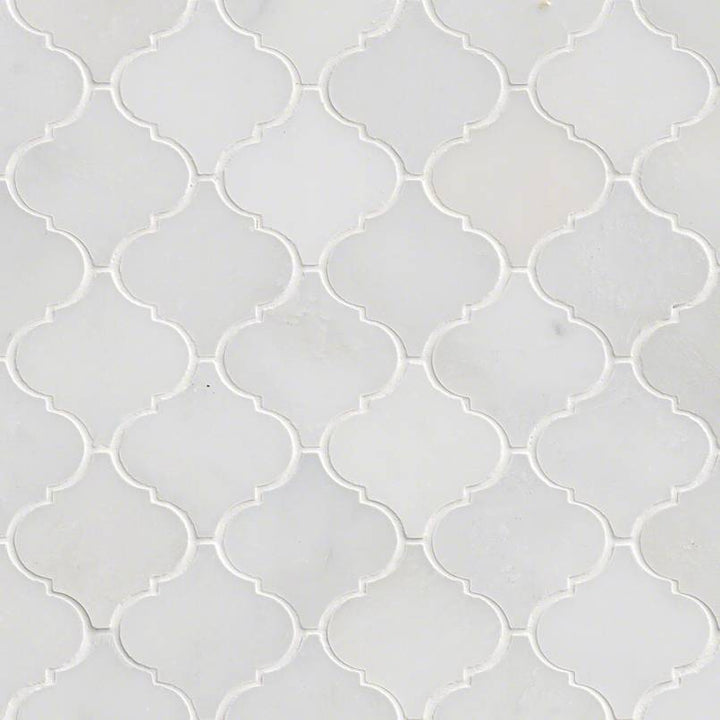 MSI Greecian White Arabesque 12 in. x 12 in. x 10 mm Polished Marble Mosaic Floor and Wall Tile (10 sq. ft./case)