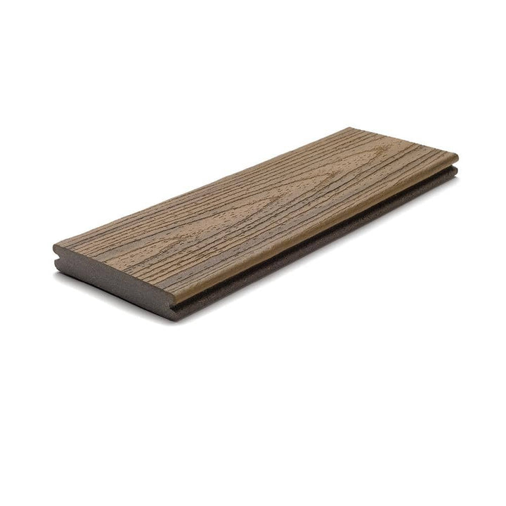 Trex Transcend 1 in. x 6 in. x 1 ft. Havana Gold Composite Deck Board Sample - Brown