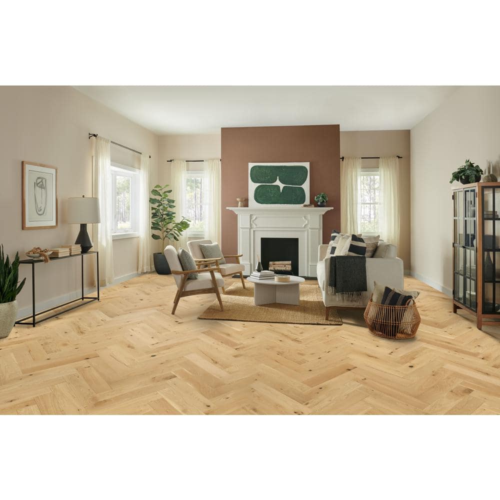 Bruce Time Honored Herringbone Aged Natural Oak 0.57 in.T x 4.72 in.W Click-Lock Engineered Hardwood Flooring(15.5sq.ft./Case)
